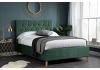 4ft6 Double Loxey Green Velvet fabric ottoman bed frame 8
